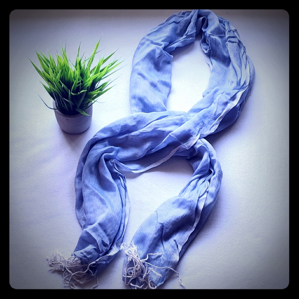 #4BLue Jean Scarf 100% Rayon #4